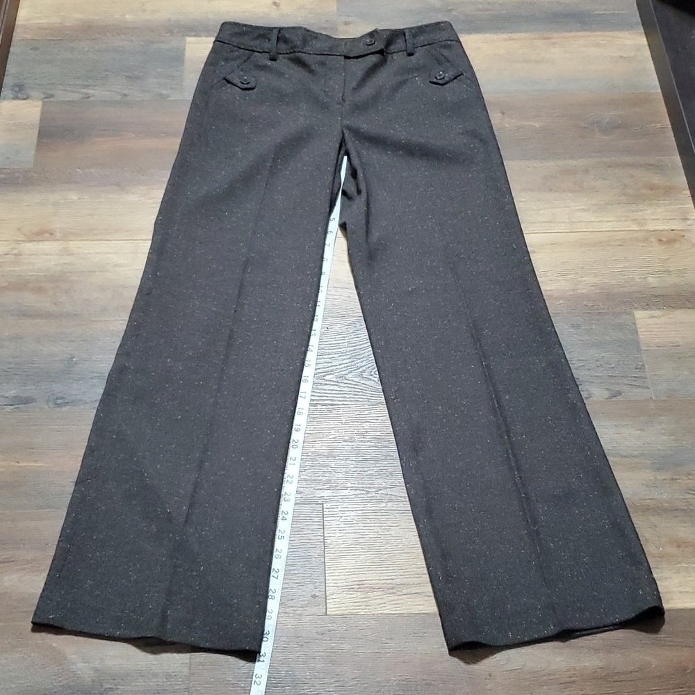 Sandro sportswear speckled trouser pants brown straight leg